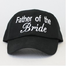 Personalised Custom text 'Father of the Bride' embroidery on Baseball caps